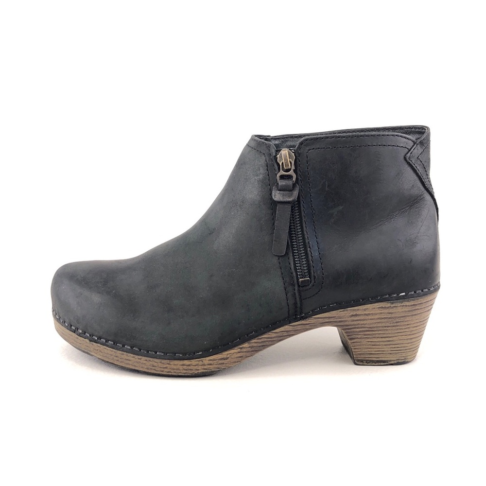 Dansko Tivoli 'Max' Black Leather Ankle Booties EUR 39